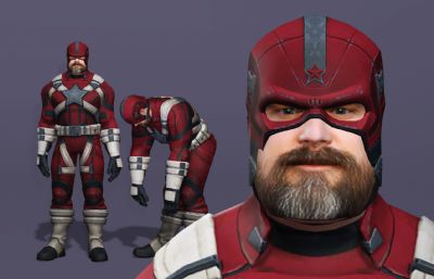 雷霆特攻队红色守卫者 苏联队长盾牌 漫威次世代猛男壮汉