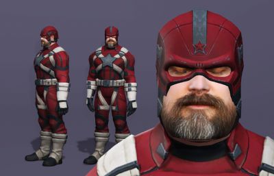 雷霆特攻队红色守卫者 苏联队长盾牌 漫威次世代猛男壮汉