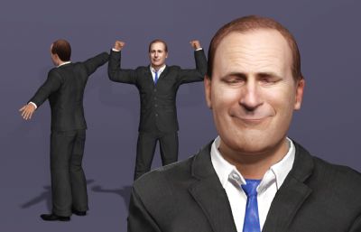 【全网独家】绝命律师写实男性数字人 次世代好莱坞演员 打电话夸夸其谈动画