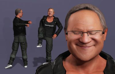 显卡大佬 英伟达皮衣老黄 AI科技首富跳舞(网盘下载)