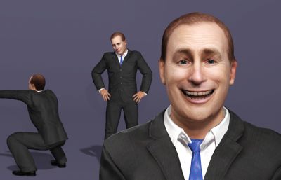 【全网独家】绝命律师写实男性数字人 次世代好莱坞演员 打电话夸夸其谈动画