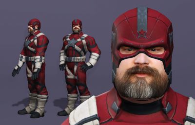 雷霆特攻队红色守卫者 苏联队长盾牌 漫威次世代猛男壮汉