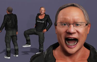 显卡大佬 英伟达皮衣老黄 AI科技首富跳舞(网盘下载)