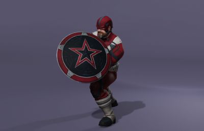 雷霆特攻队红色守卫者 苏联队长盾牌 漫威次世代猛男壮汉