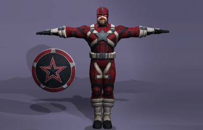 雷霆特攻队红色守卫者 苏联队长盾牌 漫威次世代猛男壮汉