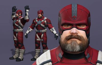 雷霆特攻队红色守卫者 苏联队长盾牌 漫威次世代猛男壮汉