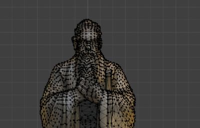 孔子石雕像古人