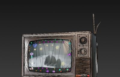 90年代复古黑白电视家用