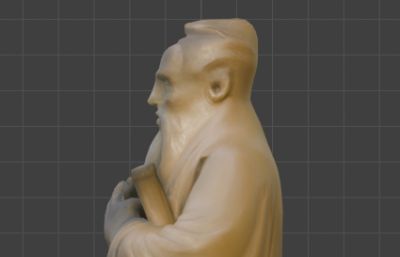 孔子石雕像古人