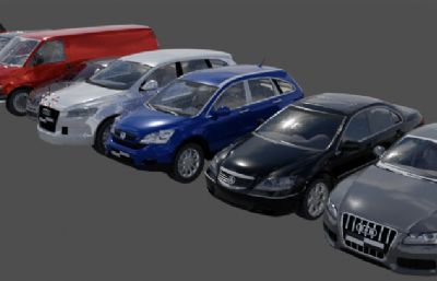 Blender常用汽车模型 车漆材质随机 无贴图