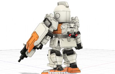 08小队6CM吉姆手办stl模型