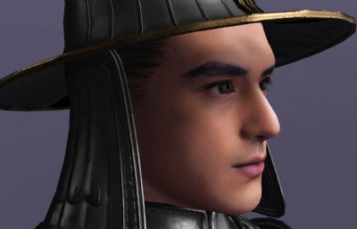 写实风格《三国演义》银盔银甲赵云3d模型,有一套持枪连招攻击,多格式