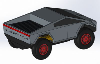 赛博朋克玩具车模型/特斯拉皮卡车