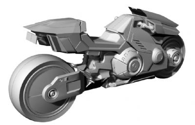 赛博朋克2077标志性摩托车,三个stl文件