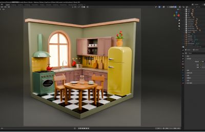 等距房间系列卧室厨房客厅