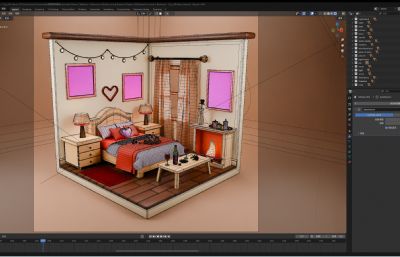 等距房间系列卧室厨房客厅