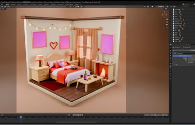 等距房间系列卧室厨房客厅