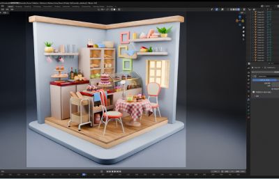 等距房间系列卧室厨房客厅