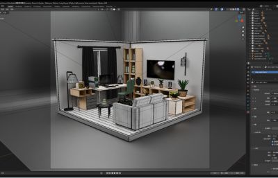 等距房间系列卧室厨房客厅