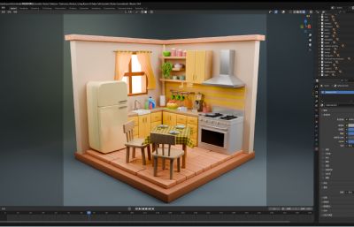 等距房间系列卧室厨房客厅