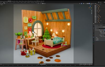 等距房间系列卧室厨房客厅