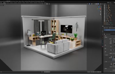 等距房间系列卧室厨房客厅