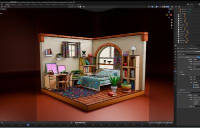等距房间系列卧室厨房客厅