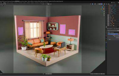 等距房间系列卧室厨房客厅