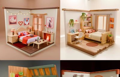 等距房间系列卧室厨房客厅