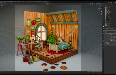 等距房间系列卧室厨房客厅