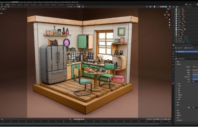 等距房间系列卧室厨房客厅