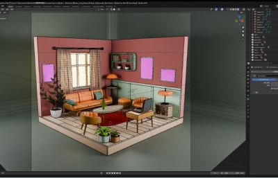 等距房间系列卧室厨房客厅
