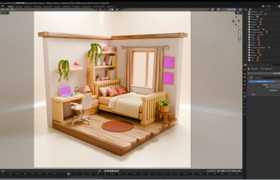 等距房间系列卧室厨房客厅