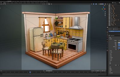 等距房间系列卧室厨房客厅