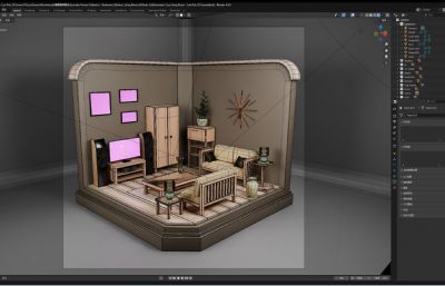 等距房间系列卧室厨房客厅