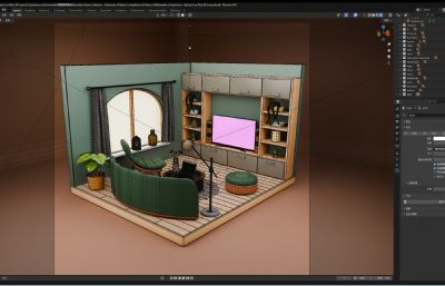 等距房间系列卧室厨房客厅