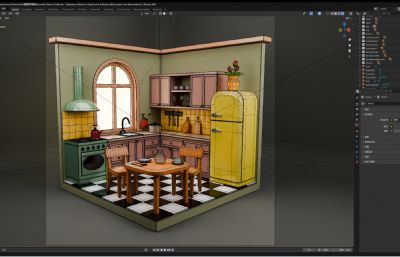 等距房间系列卧室厨房客厅