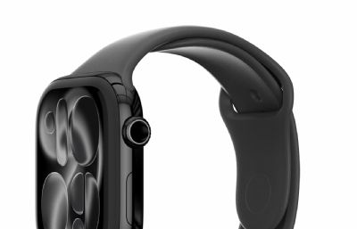 苹果Apple Watch 11 智能手表,渲染完,含贴图