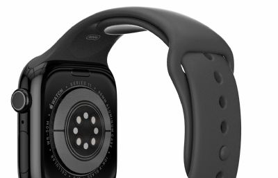 苹果Apple Watch 11 智能手表,渲染完,含贴图