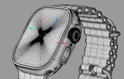 苹果Apple Watch ultra 3智能手表,渲染完成