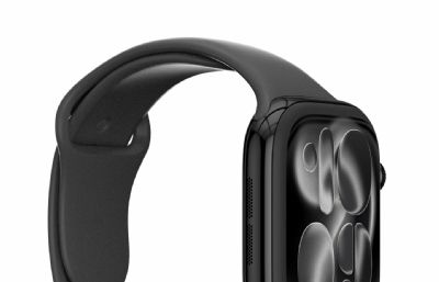 苹果Apple Watch 11 智能手表,渲染完,含贴图