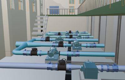 水厂泵站供水泵房