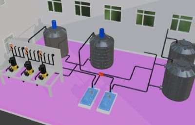 水厂泵站加药间 次氯酸钠加药间