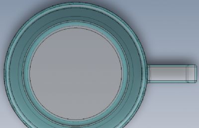 小底大身带柄花纹杯