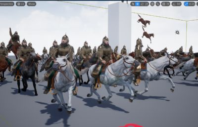 UE三国演义关羽骑马数字人(网盘下载)