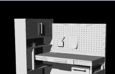 学习桌/工作桌/书桌桌椅,产品设计建模渲染