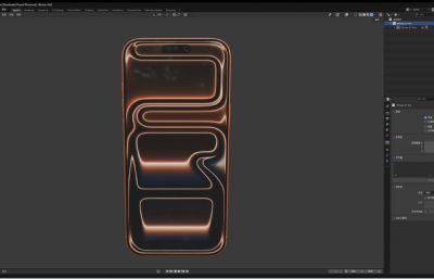 iPhone 17 Pro手机blender模型