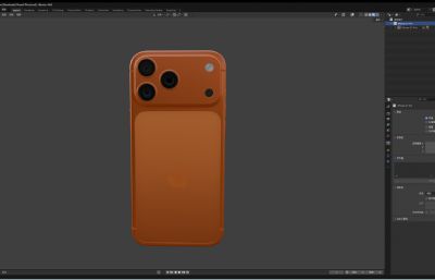 iPhone 17 Pro手机blender模型