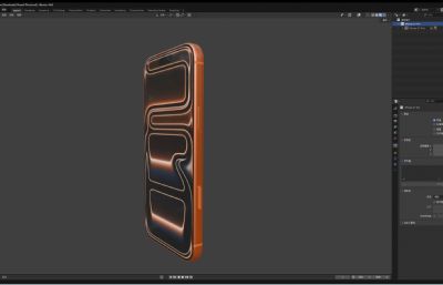 iPhone 17 Pro手机blender模型