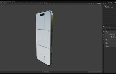 iPhone 17 Air手机blender模型
